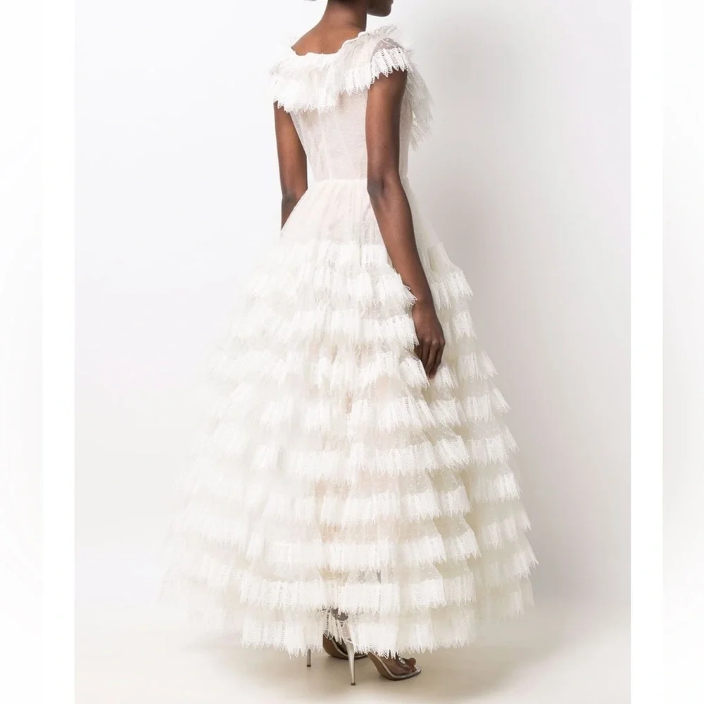 NWT Giambattista Valli ruffle tiered Dress Sz IT 40 - Picture 3 of 16
